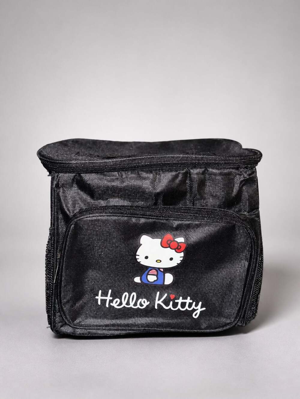 Hello Kitty Black Insulated Lunch Bag with Front Pocket